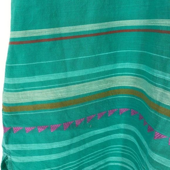 Prana Marigold Tunic Turquoise Striped Embroidered NWT size Small - Picture 5 of 12